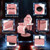 Massage Video Gaming Recliner Chair with Adjustable Height-Pink - Color: Pink D681-CB10538PI