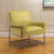 26" Olive Green And Bronze Velvet Arm Chair N270-556478