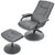 360?° Swivel Recliner Chair with Ottoman-Gray - Color: Gray D681-HW51430GR