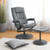 360?° Swivel Recliner Chair with Ottoman-Gray - Color: Gray D681-HW51430GR