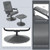360?° Swivel Recliner Chair with Ottoman-Gray - Color: Gray D681-HW51430GR