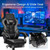 Adjustable Gaming Chair with Footrest for Home Office-Gray - Color: Gray D681-HW67570HS