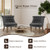 Set of 2 Upholstered Armless Slipper Chairs with Beech Wood Legs-Gray - Color: Gray D681-HV10202GR-2