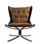 30" Coffee Top Grain Leather And Steel Solid Color Lounge Chair N270-486574