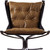 30" Coffee Top Grain Leather And Steel Solid Color Lounge Chair N270-486574