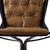 30" Coffee Top Grain Leather And Steel Solid Color Lounge Chair N270-486574