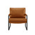 27" Brown Faux Leather And Black Arm Chair N270-526385