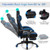 Adjustable Gaming Chair with Footrest for Home Office-Blue - Color: Blue D681-HW67570BL