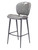 30" Gray And Black Faux Leather And Steel Low Back Bar Height Bar Chair N270-555733