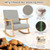 Upholstered Rocking Chair with Pillow and Rubber Wood Frame-Gray - Color: Gray D681-JV10712GR