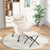 Modern Accent Sofa Chair with Folding Footrest and Side Pocket-Beige - Color: Beige D681-NP10119BE