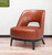 26" Brown And Black Faux Leather Lounge Chair N270-556459