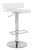 Clear and Silver Acrylic and Metal Low Back Adjustable Height Swivel Bar Chair N270-285445