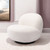 30" Cream And Black Sherpa Slipper Chair N270-556453