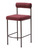 Set of Two 26" Red and Bronze Shearling and Steel Low Back Counter Height Bar Chairs N270-555696