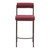 Set of Two 26" Red and Bronze Shearling and Steel Low Back Counter Height Bar Chairs N270-555696