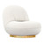 30" White And Gold Boucle Accent Chair N270-520662