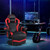 Ergonomic High Back Massage Gaming Chair with Pillow-Red - Color: Red D681-HW63196RE