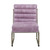 22" Top Grain Leather And Steel Ikat Side Chair N270-486601