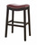 31" Dark Red and Espresso Solid Wood Backless Bar Chair N270-384141