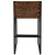 36" Brown and Black Leather and Iron Bar Chair N270-389137