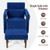 Modern Berber Fleece Single Sofa Chair with Ottoman and Waist Pillow-Blue - Color: Blue D681-HV10107BL