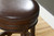 31" Wood Brown Faux Leather And Solid Wood Swivel Backless Counter Height Bar Chair N270-380065
