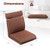 Folding Floor Chair with 14-Poistion Adjustable Backrest and 5-Position Adjustable Headrest-Brown - D681-HV10543CF Folding Floor Chair with 14-Poistion Adjustable Backrest and 5-Position Adjustable Headrest-Brown - D681-HV10543CF