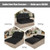 6-Position Foldable Floor Sofa Bed with Detachable Cloth Cover-Black - Color: Black D681-HW66174HS