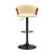Cream and Black Faux Leather with Metal Swivel Adjustable Height Bar Chair N270-534426