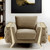 50" Beige And Gold Velvet Tufted Club Chair N270-518573