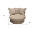 44" Sand Linen Upholstered Swivel Round Accent Chair And Toss Pillows N270-490984