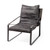 Black Leather Body Accent Chair With Metal Frame N270-380633