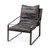 Black Leather Body Accent Chair With Metal Frame N270-380633
