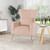 Velvet Upholstered Wingback Chair with Lumbar Pillow and Golden Metal Legs-Pink - Color: Pink D681-HV10567PI