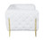 Glam White and Gold Tufted Leather Armchair N270-476514