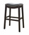 31" Gray and Espresso Faux Leather and Solid Wood Backless Bar Height Bar Chair N270-384137