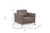 35" Taupe Genuine Leather And Black Arm Chair N270-515767