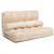 6-Position Foldable Floor Sofa Bed with Detachable Cloth Cover-Beige - Color: Beige D681-HW66174BE