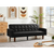 Black Convertible Double Folding Living Room Sofa Bed, PU Leather, Tufted Buttons,Removable Wooden  T575-V0671300747 Black Convertible Double Folding Living Room Sofa Bed, PU Leather, Tufted Buttons,Removable Wooden  T575-V0671300747