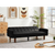 Black Convertible Double Folding Living Room Sofa Bed, PU Leather, Tufted Buttons,Removable Wooden  T575-V0671300747 Black Convertible Double Folding Living Room Sofa Bed, PU Leather, Tufted Buttons,Removable Wooden  T575-V0671300747