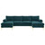 U-Shaped 4-Seat Indoor Modular Sofa Blue-Green Color T575-S0671443280 U-Shaped 4-Seat Indoor Modular Sofa Blue-Green Color T575-S0671443280