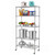 5-Tier NSF-Certified Steel Wire Shelving with Wheels Chrome T575-S0671293594 5-Tier NSF-Certified Steel Wire Shelving with Wheels Chrome T575-S0671293594
