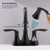 Bathroom Faucet Matt Black with Pop-up Drain & Supply Hoses 2-Handle 360 Degree High Arc Swivel Spo T575-S0671268796 Bathroom Faucet Matt Black with Pop-up Drain & Supply Hoses 2-Handle 360 Degree High Arc Swivel Spo T575-S0671268796