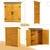 Outdoor Storage Shed with Lockable Door, Wooden Tool Storage Shed with Detachable Shelves and Pitch T575-S0671298299