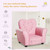 Qaba Kids Sofa Toddler Tufted Upholstered Sofa Chair Princess Couch with Diamond Decoration -AS T575-S0671266386 Qaba Kids Sofa Toddler Tufted Upholstered Sofa Chair Princess Couch with Diamond Decoration -AS T575-S0671266386