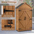 39.56"L x 22.04"W x 68.89"H Outdoor Storage Cabinet Garden Wood Tool Shed Outside Wooden Closet wit T575-V0671301055