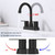 2 Handles Bathroom Sink Faucet, Matt Black Centerset RV Bathroom Faucets for 3 Hole T575-S0671290618