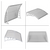 100 x 80 Household Application Door & Window Awnings Transparent Board & White Holder T575-S0671283389 100 x 80 Household Application Door & Window Awnings Transparent Board & White Holder T575-S0671283389