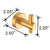 Round Base Wall Hanging Hook with Screws- Brushed Gold Hook, 2 Pack, for Entry Shoe Cabinet, Wardro T575-S0671273522 Round Base Wall Hanging Hook with Screws- Brushed Gold Hook, 2 Pack, for Entry Shoe Cabinet, Wardro T575-S0671273522